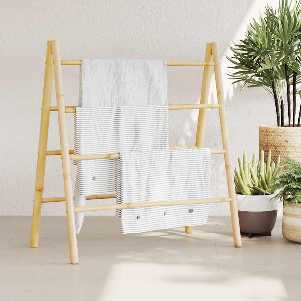 Vidaxx échelle à serviettes avec 4 échelons 90x50x100 cm bambou