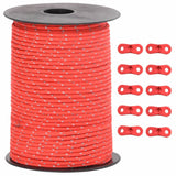 Hauban de tente VidaXL avec bandes réfléchissantes et tendeurs 50 m 3 mm