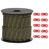 Hauban de tente Vidaxxl avec bandes réfléchissantes et tendeurs 50 m 4 mm