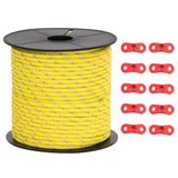Hauban de tente Vidaxxl avec bandes réfléchissantes et tendeurs 50 m 4 mm