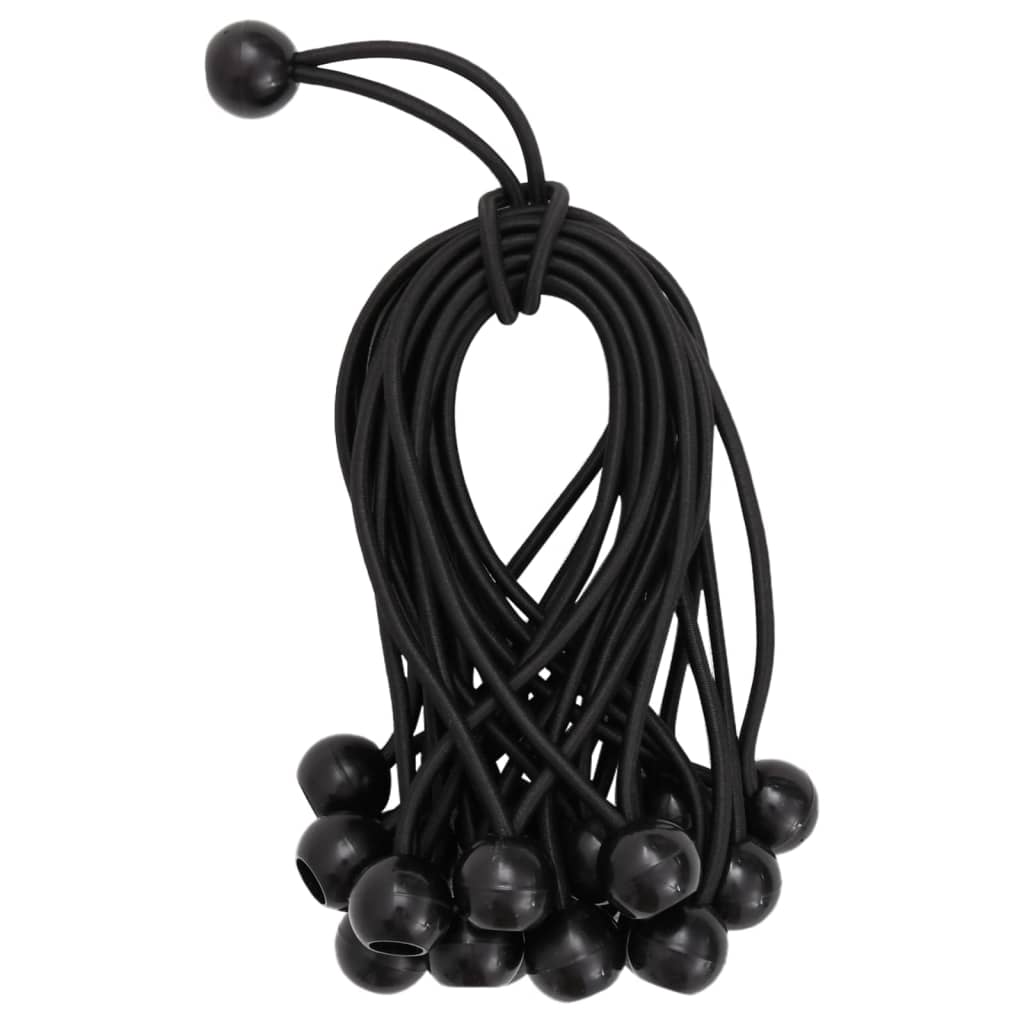 VidaXL tendeurs élastiques avec boules 50 pcs 21x0,5 cm