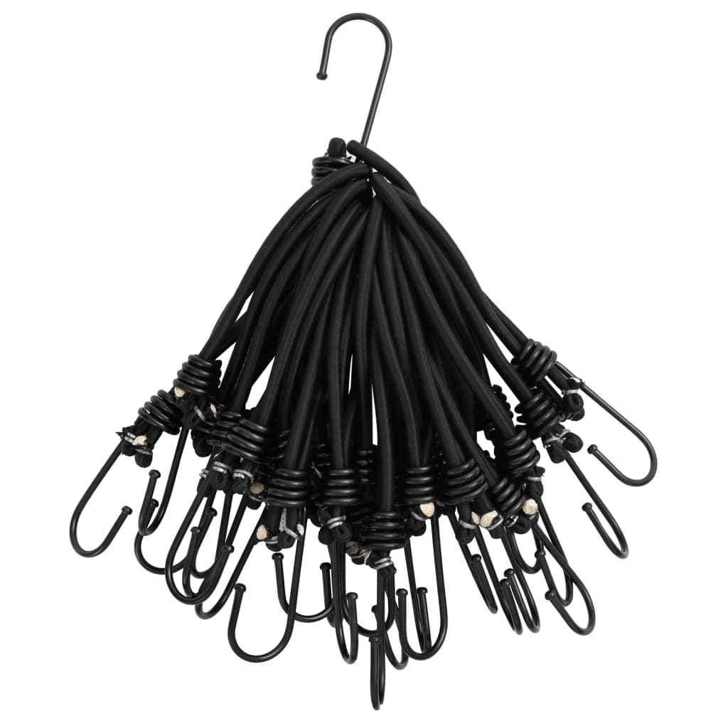 Vidaxl élastique de tension avec crochets 50 pcs 17 cm