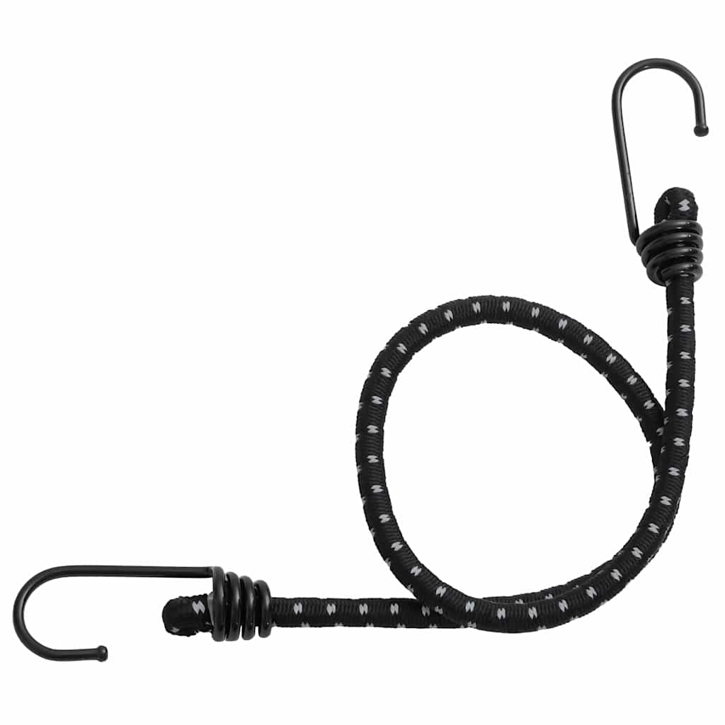 Vidaxl élastiques de tension avec bandes réfléchissantes et crochets 10 pièces 46 cm