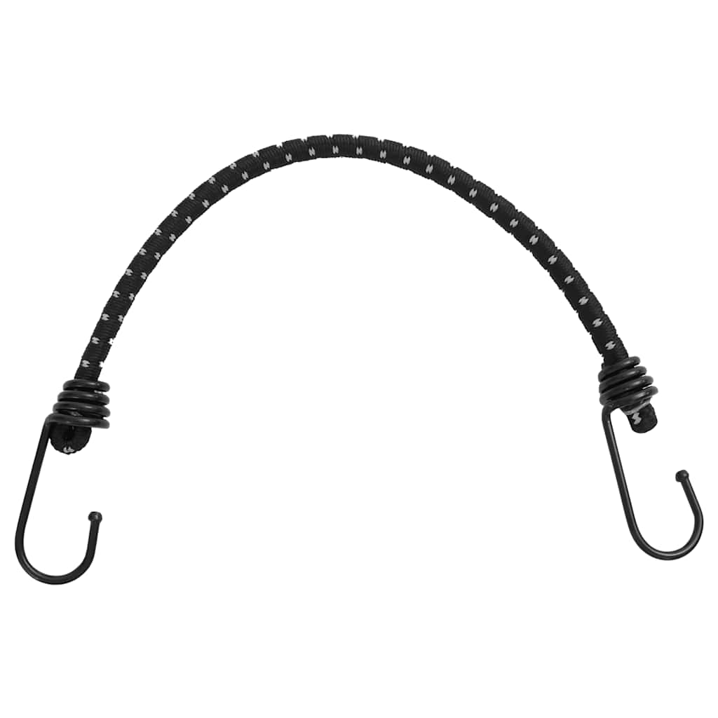Vidaxl élastiques de tension avec bandes réfléchissantes et crochets 50 pièces 46 cm