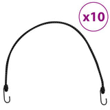 Vidaxl élastiques de tension avec bandes réfléchissantes et crochets 10 pcs 88 cm