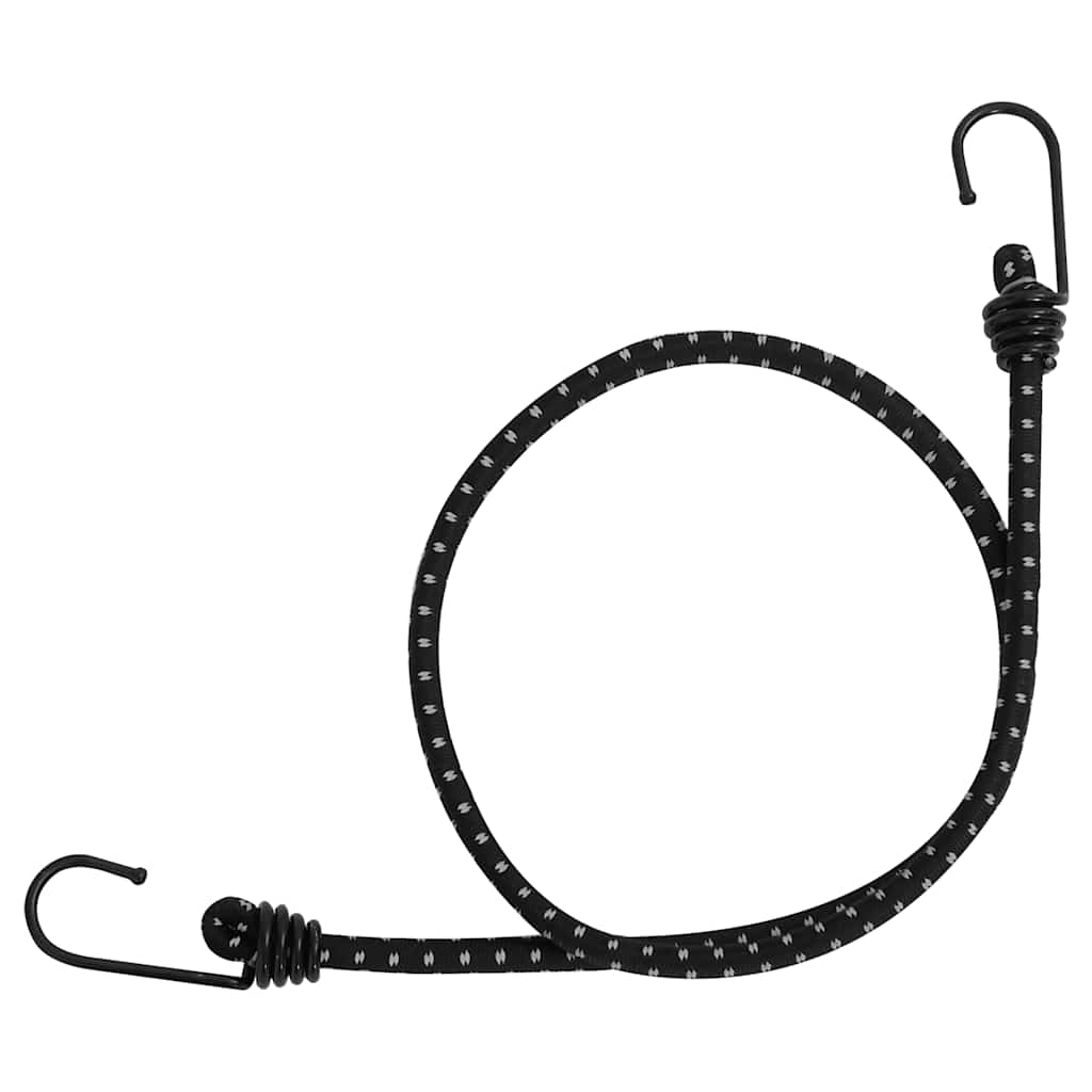 Vidaxl élastiques de tension avec bandes réfléchissantes et crochets 10 pcs 88 cm
