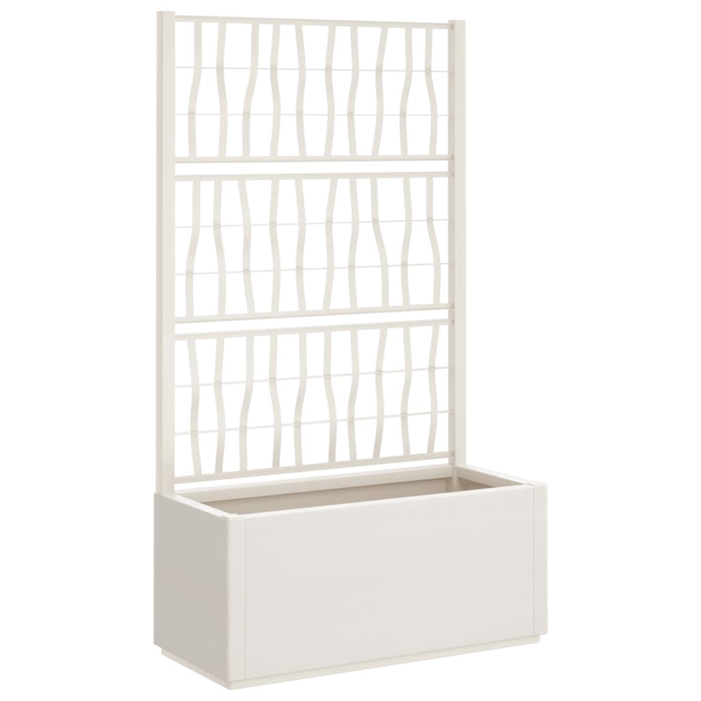 Vidaxx jardinière avec treillis 80x36x140 cm polypropylène blanc