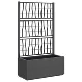 Vidaxx jardinière avec treillis 80x36x140 cm polypropylène gris foncé