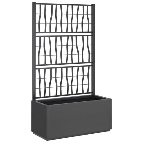 Vidaxx jardinière avec treillis 80x36x140 cm polypropylène gris foncé