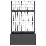 Vidaxx jardinière avec treillis 80x36x140 cm polypropylène gris foncé