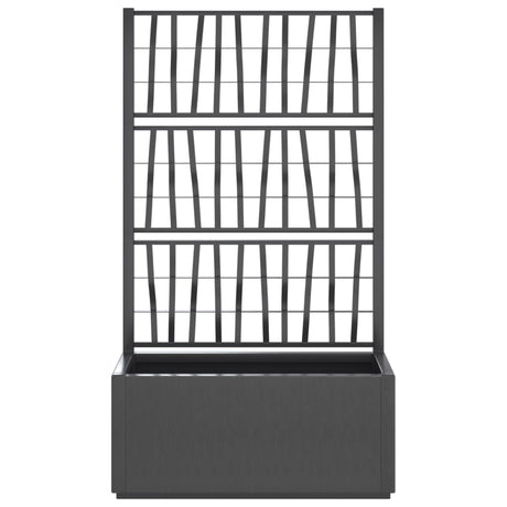 Vidaxx jardinière avec treillis 80x36x140 cm polypropylène gris foncé
