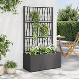 Vidaxx jardinière avec treillis 80x36x140 cm polypropylène gris foncé