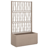 Vidaxx jardinière avec treillis 80x36x140 cm polypropylène marron clair
