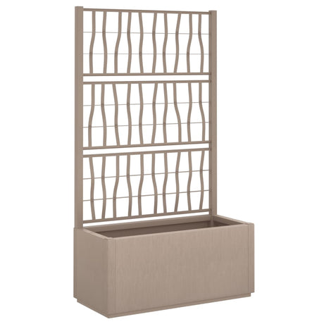 Vidaxx jardinière avec treillis 80x36x140 cm polypropylène marron clair