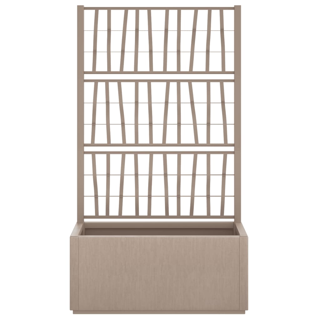 Vidaxx jardinière avec treillis 80x36x140 cm polypropylène marron clair