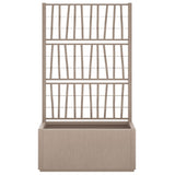 Vidaxx jardinière avec treillis 80x36x140 cm polypropylène marron clair