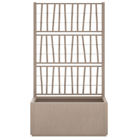Vidaxx jardinière avec treillis 80x36x140 cm polypropylène marron clair