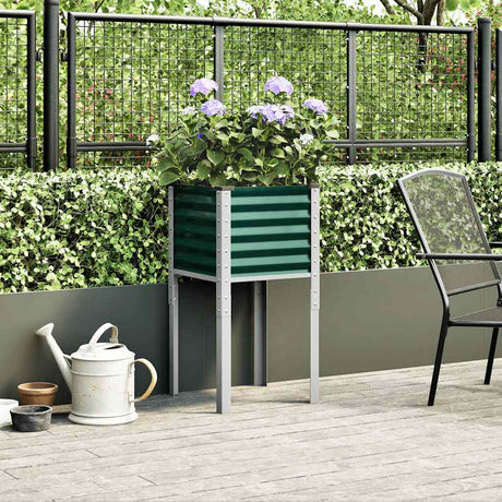 Vidaxx jardinière 45x45x88 cm acier vert