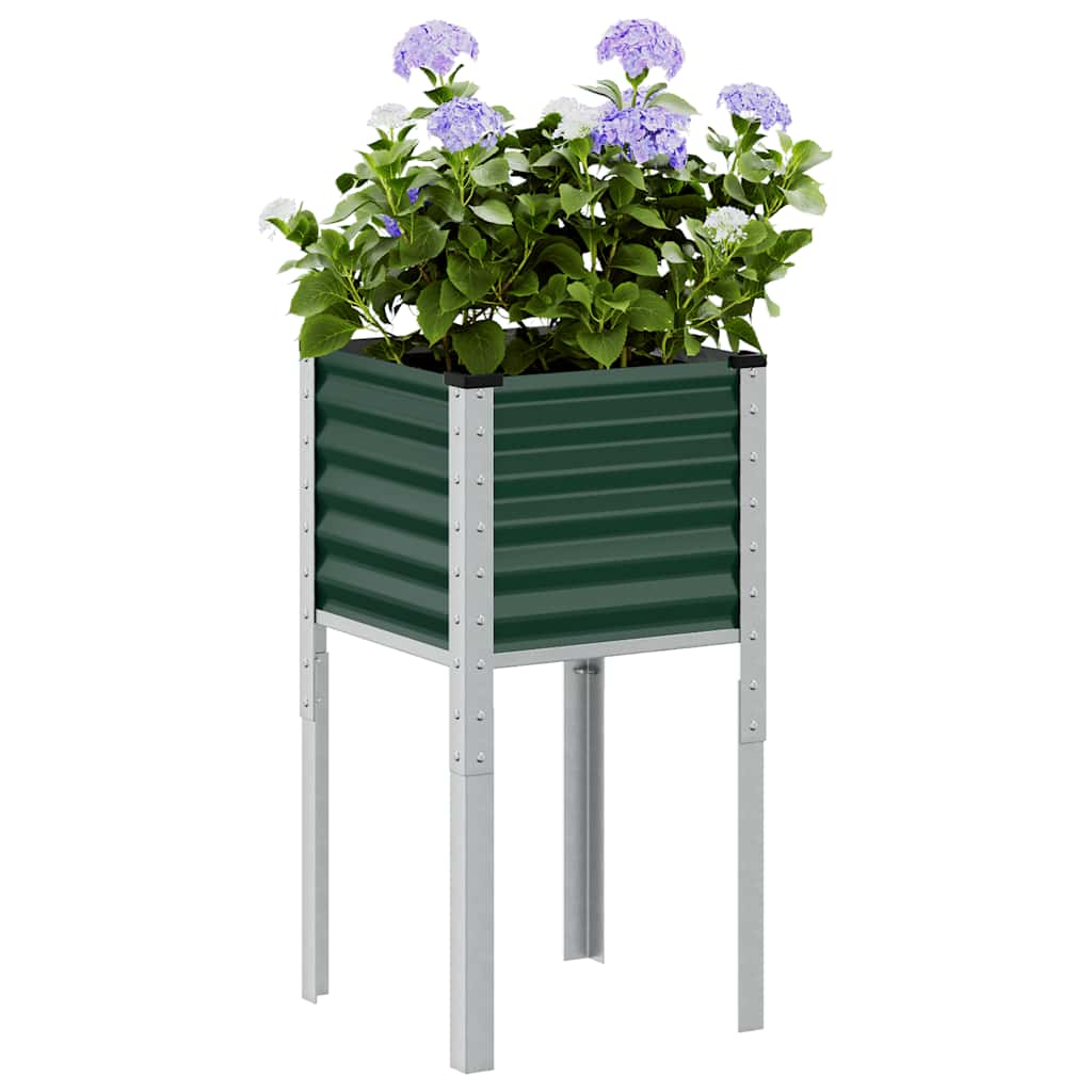 Vidaxx jardinière 45x45x88 cm acier vert