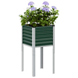 Vidaxx jardinière 45x45x88 cm acier vert