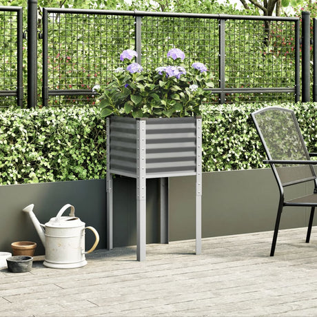 Vidaxx jardinière 45x45x88 cm gris acier