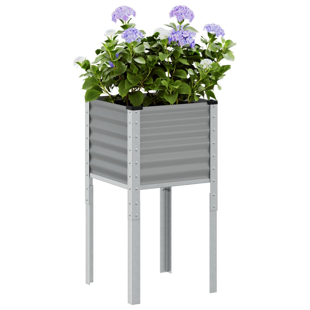 Vidaxx jardinière 45x45x88 cm gris acier