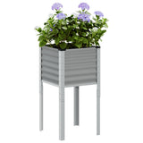 Vidaxx jardinière 45x45x88 cm gris acier