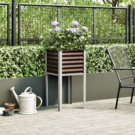 Vidaxx jardinière 45x45x88 cm marron acier
