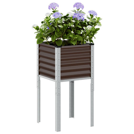 Vidaxx jardinière 45x45x88 cm marron acier