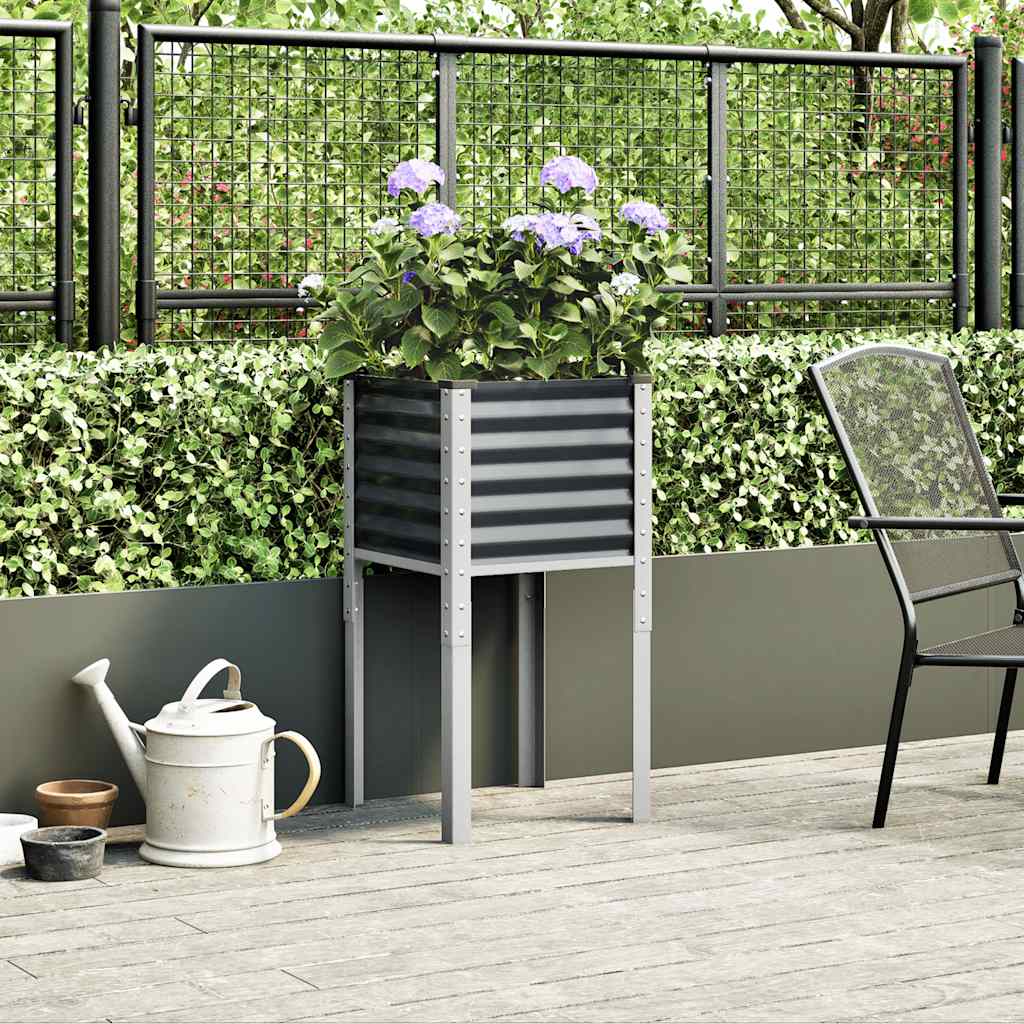 Vidaxx jardinière 45x45x88 cm acier anthracite