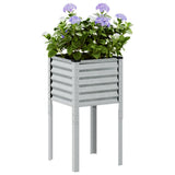 Jardinière Vidaxx 45x45x88 cm en acier galvanisé
