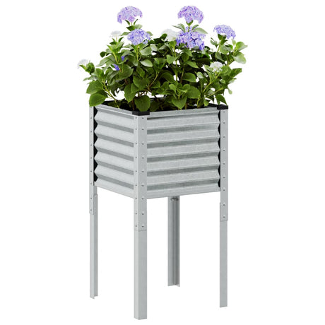 Jardinière Vidaxx 45x45x88 cm en acier galvanisé