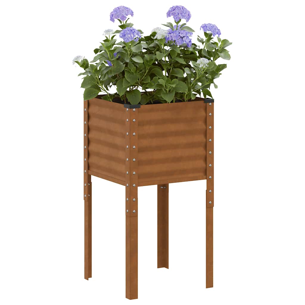 Jardinière Vidaxx 45x45x88 cm acier résistant aux intempéries
