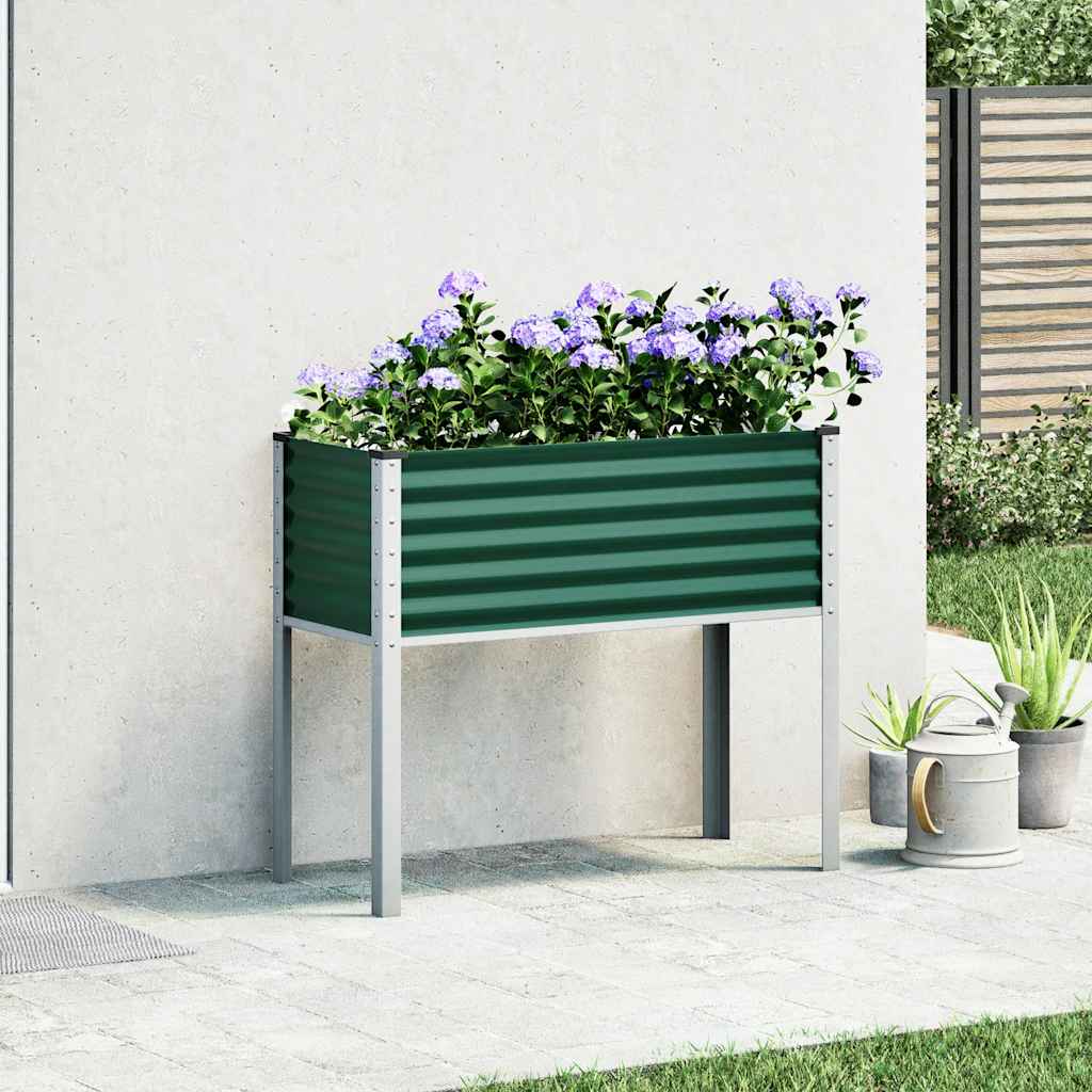 Vidaxx jardinière 100x41x90 cm acier vert