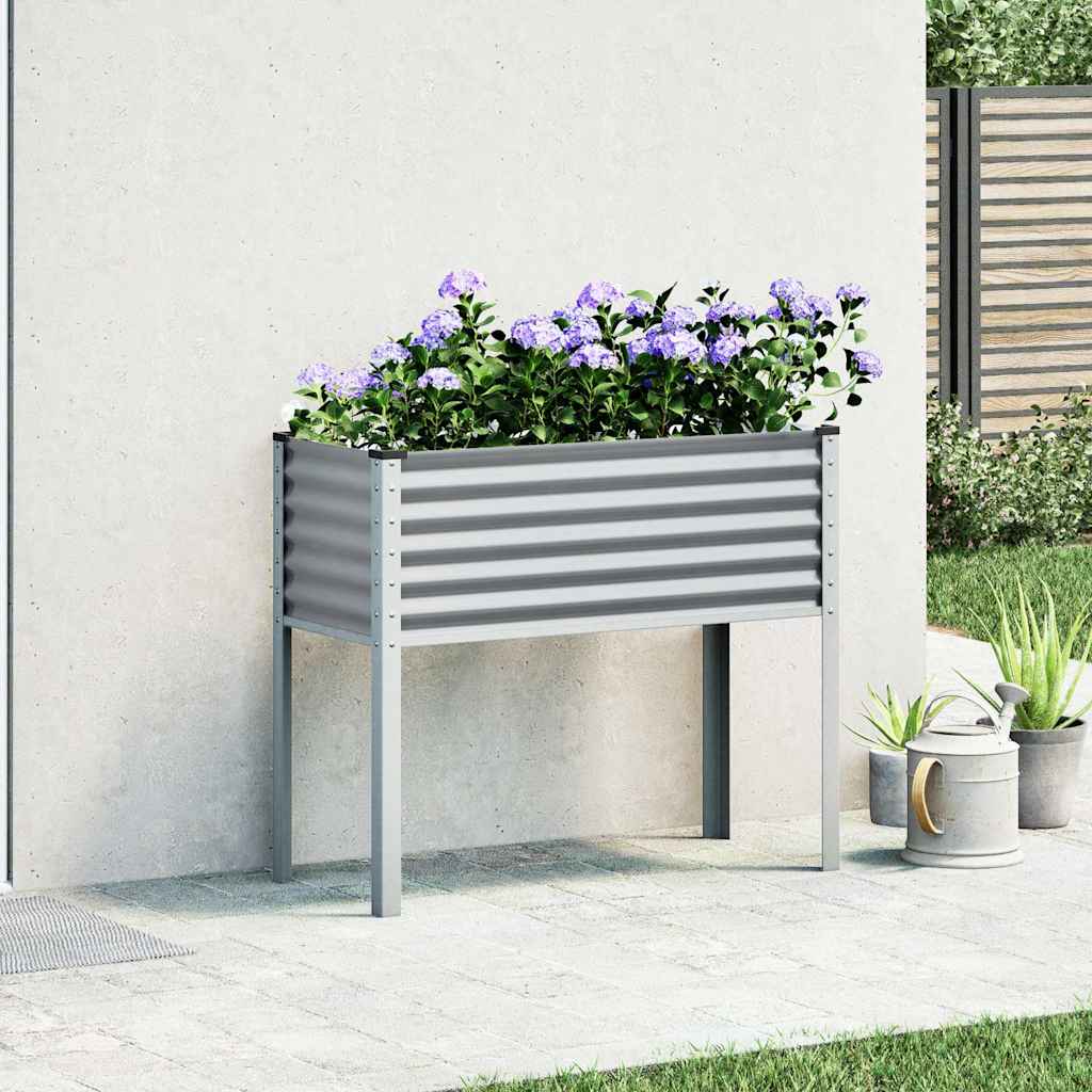 Jardinière Vidaxx 100x41x90 cm gris acier