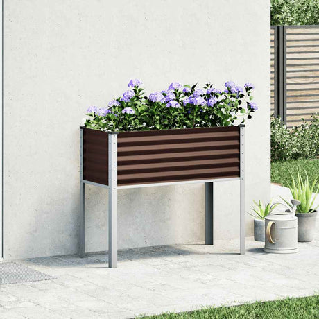 Vidaxx jardinière 100x41x90 cm marron acier