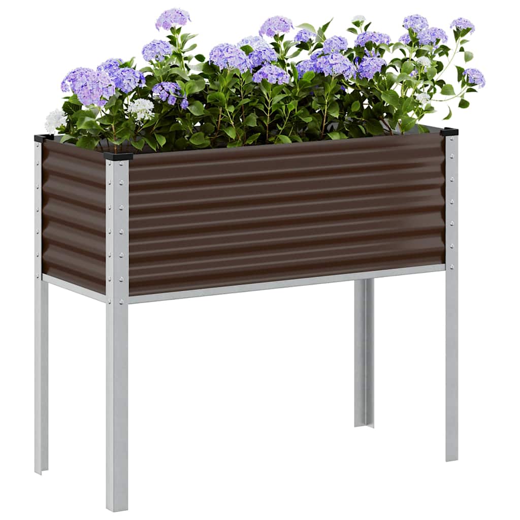 Vidaxx jardinière 100x41x90 cm marron acier