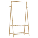 Vidaxx portant à vêtements avec étagères 96x45,5x150,5 cm bambou