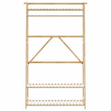 VidaXL portant à vêtements avec étagères 110x40x180 cm bambou