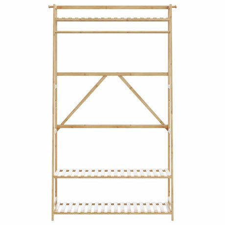 VidaXL portant à vêtements avec étagères 110x40x180 cm bambou