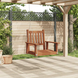 Vidaxl chaise à bascule de jardin avec chaînes métalliques, bois de pin massif, marron