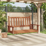 Vidaxl balancelle de jardin avec chaînes métalliques, bois de pin massif, marron