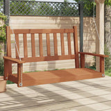 Vidaxl balancelle de jardin avec chaînes métalliques, bois de pin massif, marron