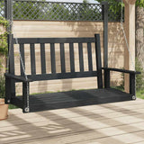 VidaXL balançoire de jardin avec chaînes métalliques, bois de pin massif, noir
