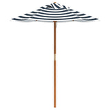 Vidaxl Parasol para niños con poste de madera Ø120x140 cm