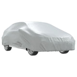 Housse de voiture VidaXL pour berline avec sangles à boucles, entièrement couleur argent