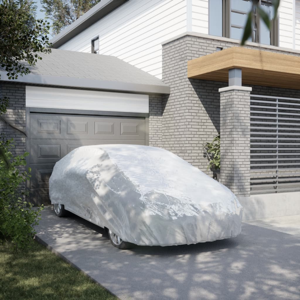 Housse de voiture Vidaxxl pour berline avec sangles à boucles xxl entièrement de couleur argent