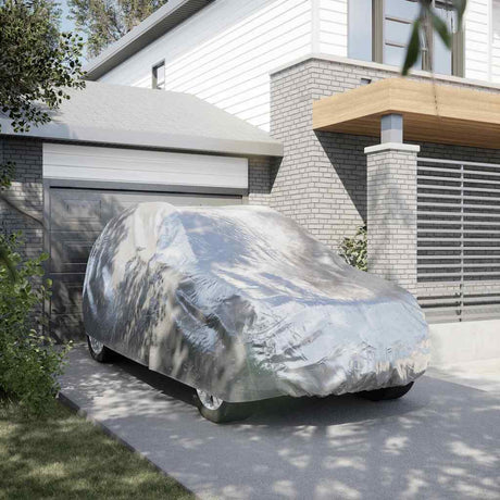 Housse de voiture Vidaxxl pour SUV avec sangles à boucles, entièrement argentée