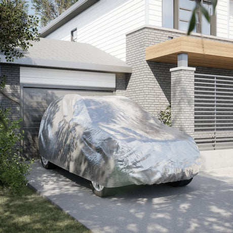 Housse de voiture Vidaxl pour SUV avec sangles à boucles XL, entièrement argentée