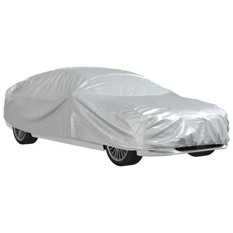 Vidaxxl housse de voiture pour berline avec sangles à boucles m Peva couleur argent